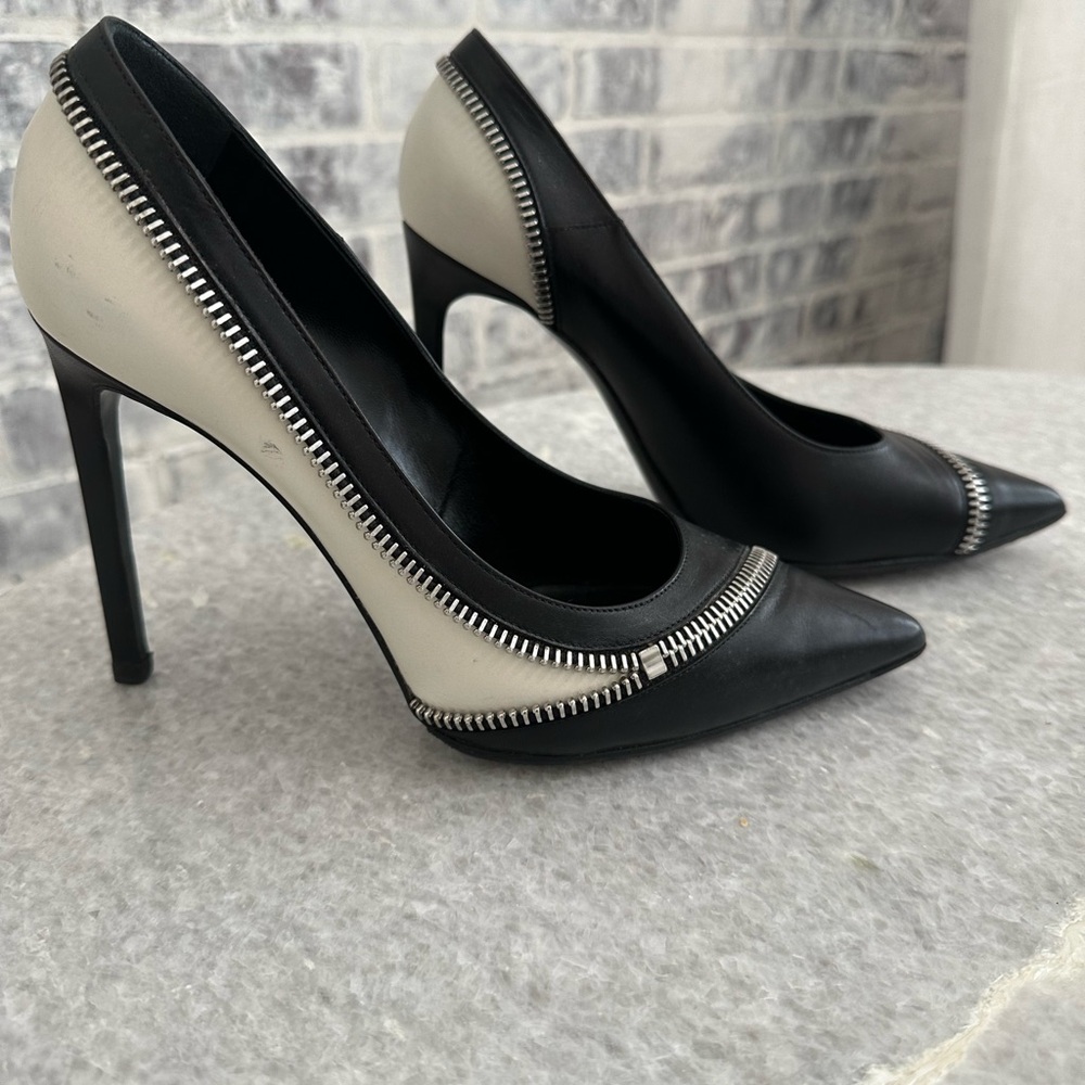 Yves Saint Laurent zipper high heel.